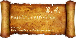 Majláth Alfréda névjegykártya